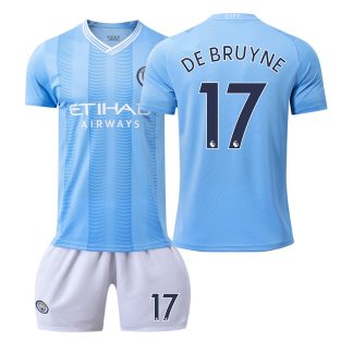 Nogometni dresi kompleti za otroke Manchester City Domači 2023-24 DE BRUYNE 17