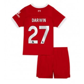 Poceni Otroški Nogometni dresi kompleti Liverpool Domači Darwin Nunez 27 2023-24