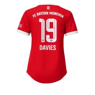 Poceni Ženski Nogometni dresi Bayern Munich Domači Kratek Rokav 2022-23 dresi tisk Alphonso Davies 19