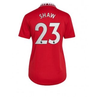 Ženski Nogometni dresi Manchester United Domači Kratek Rokav Luke Shaw 23 dresi 2022-23