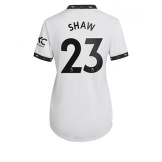 Ženski Nogometni dresi Manchester United Gostujoči Kratek Rokav Luke Shaw 23 dresi 2022-23