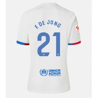 Frenkie de Jong #21 Moški Nogometni dresi Barcelona Gostujoči 2023-24 Kratek Rokav