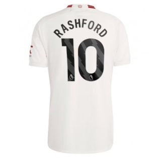 kje kupiti Poceni Moški Nogometni dresi Manchester United Tretji 2023-24 Kratek Rokav Marcus Rashford 10