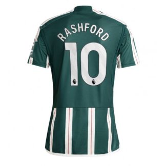Prodajo Moški Nogometni dresi Manchester United Gostujoči 2023-24 Kratek Rokav Marcus Rashford 10