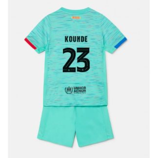 Jules Kounde # 23 Najcenejši Nogometni dresi kompleti za otroke Barcelona Tretji 2023-24