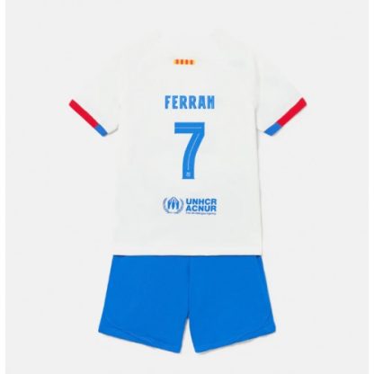 Najcenejši Otroški Nogometni dresi komplet Barcelona Gostujoči 2023-24 Ferran Torres 7