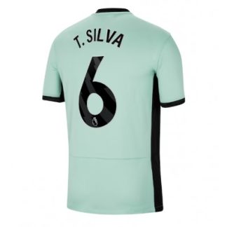 kje kupiti najcenejši Moški Nogometni dresi Chelsea Tretji 2023-24 Kratek Rokav tisk Thiago Silva 6
