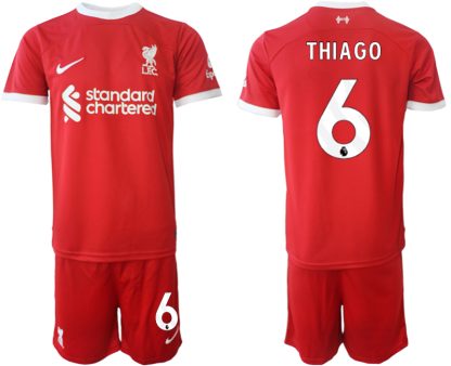 Najcenejši Moški Nogometni dresi kompleti Liverpool Domači 2023 2024 Thiago Alcantara 6