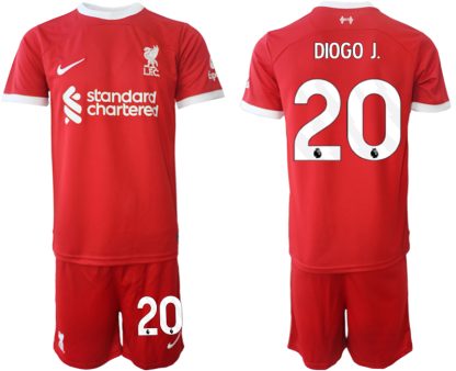 Novo Moški Nogometni dresovi kompleti Liverpool Domači 2023 2024 tisk Diogo Jota 20